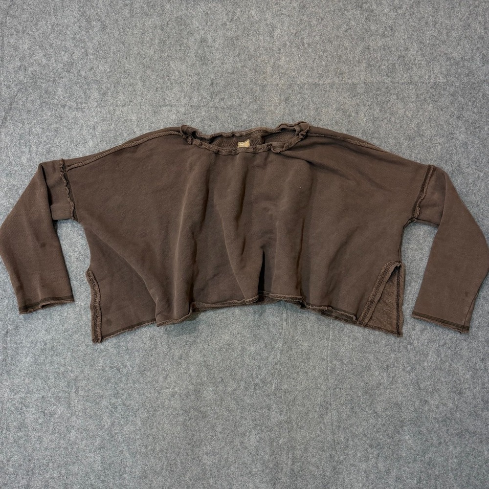 Free People Free-Est Brown Half Moon Bay Pullover Sweater Women's Size Small